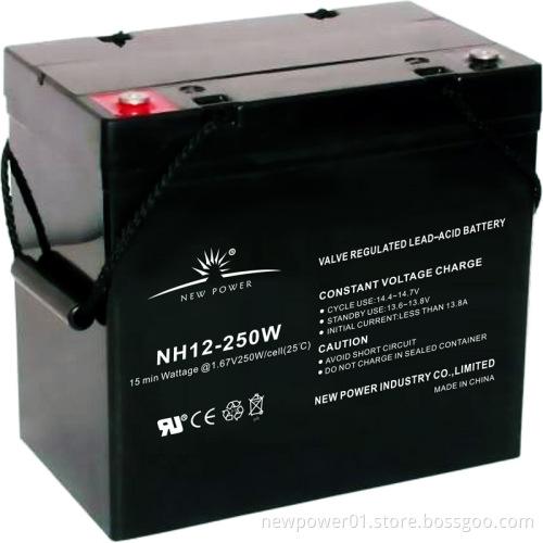 12V 55ah 250W High Rate Storage Battery for UPS (NH12-250W)